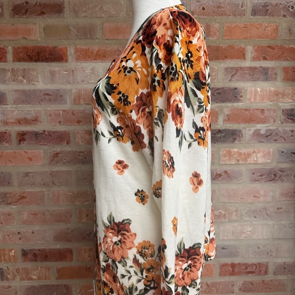 Croft& Barrow 2X floral sweater cardigan - Picture 4 of 5